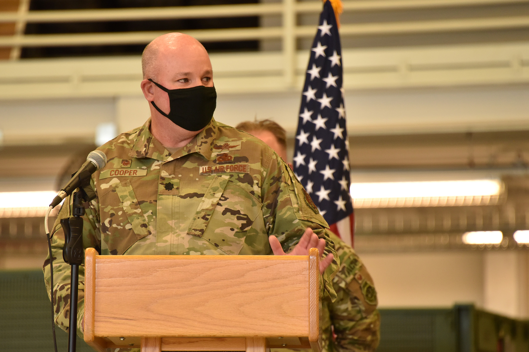 184th Mission Support Group and 184th Regional Support Group changes of command ceremony at McConnell Air Force Base, Kansas, March 6, 2021.
