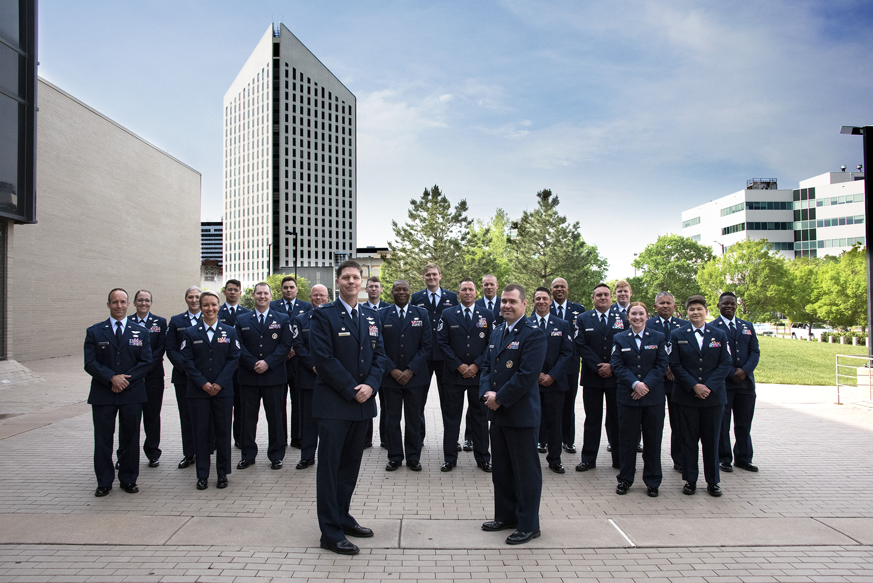 Airmen of the 184th Wing who attended the ceremony.
