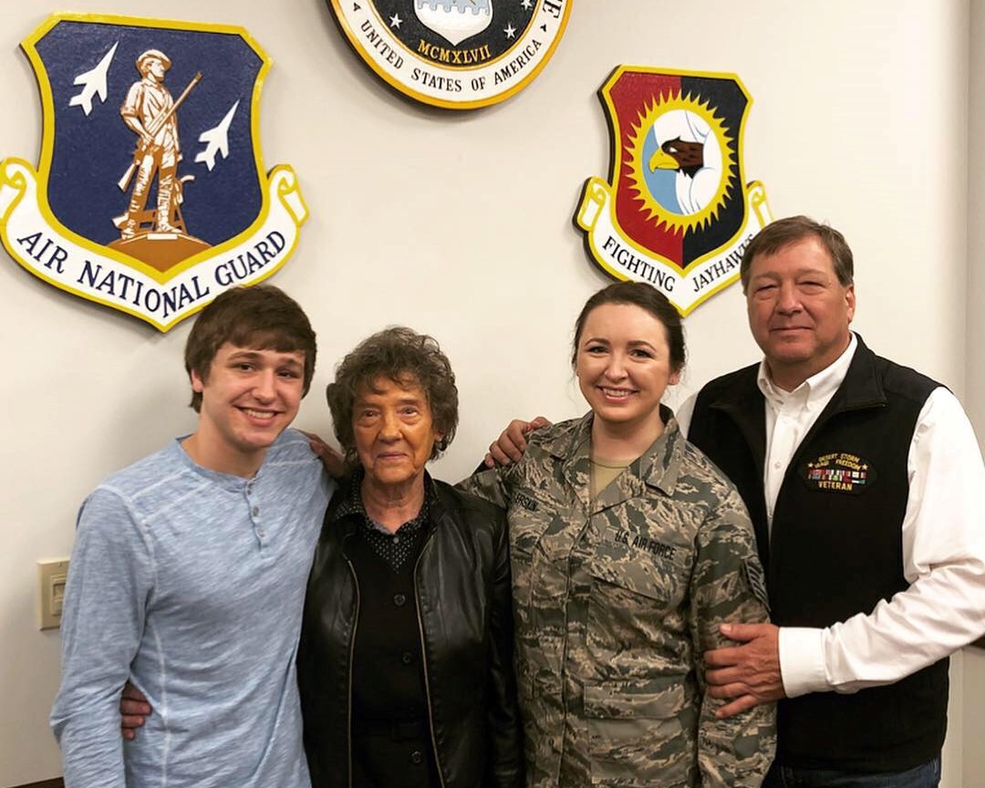 Tech. Sgt. Jennifer Erskin with her family