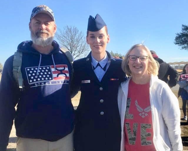 Airman 1st Class Olivia Wallace and her family
